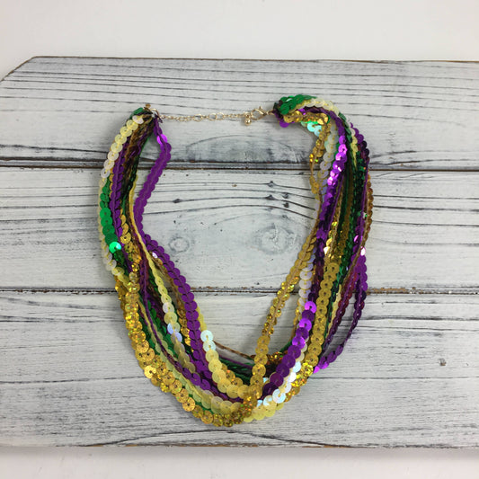 Mardi Gras sequin necklace