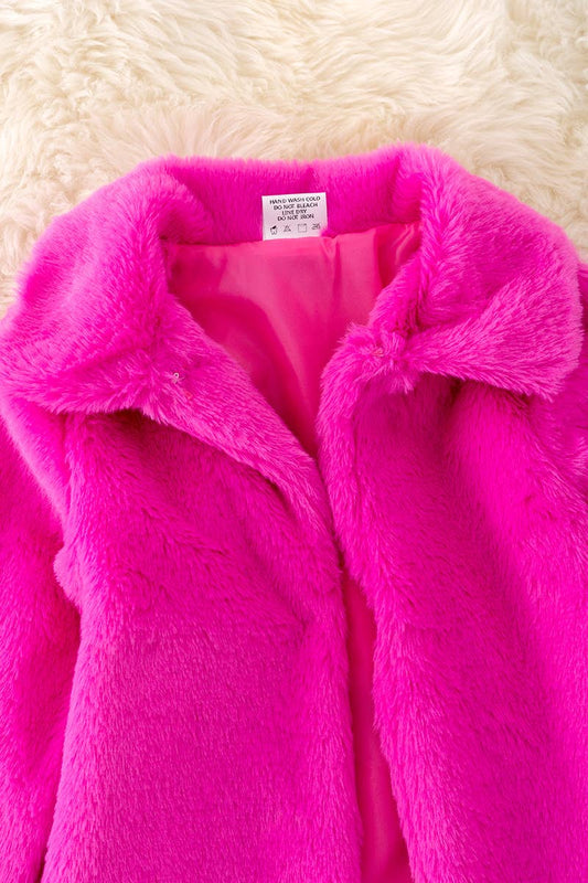 Fuchsia fur cardigan.TPG40856 JEANN: 2XL