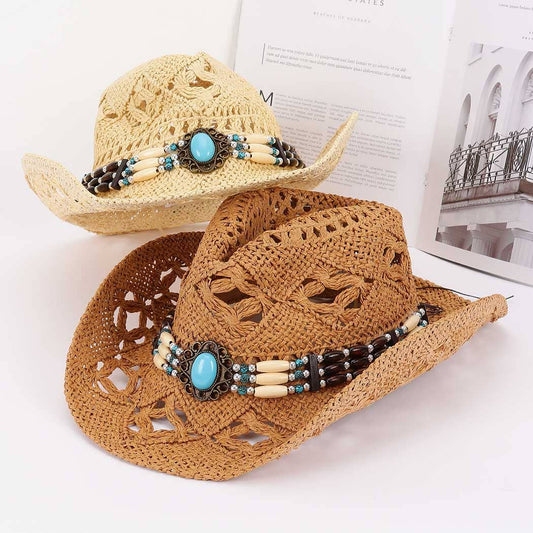 Faux Straw Cowboy Hat: KH