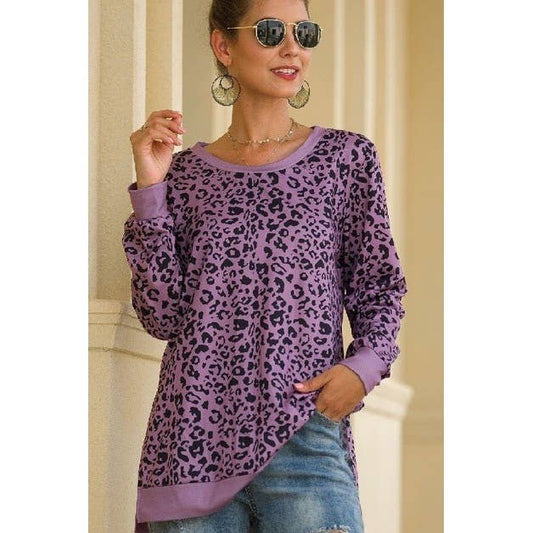 Round Neck Camo Print Long Sleeves Shirt