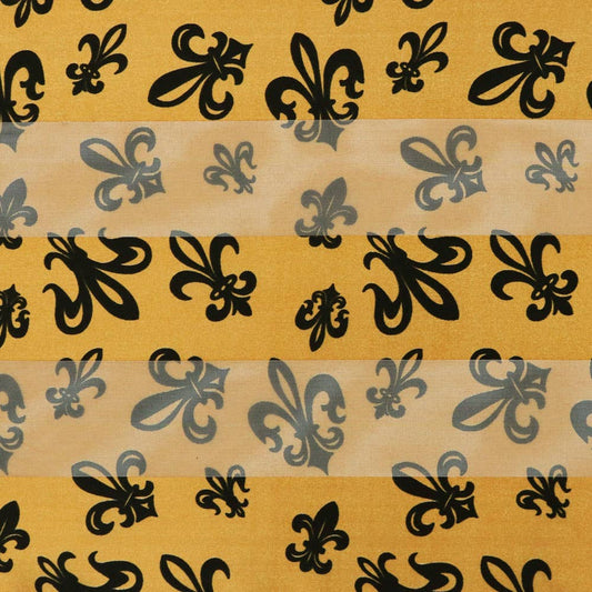 Mardi Gras Fleur De Lis Striped Long Scarf
