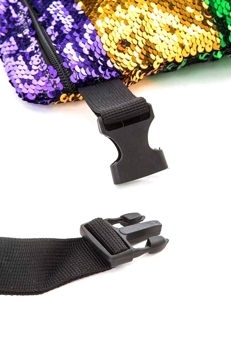 Mardi Gras Sequin Waist Pouch
