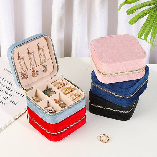 Fashionable Velvet Jewelry Storage Box