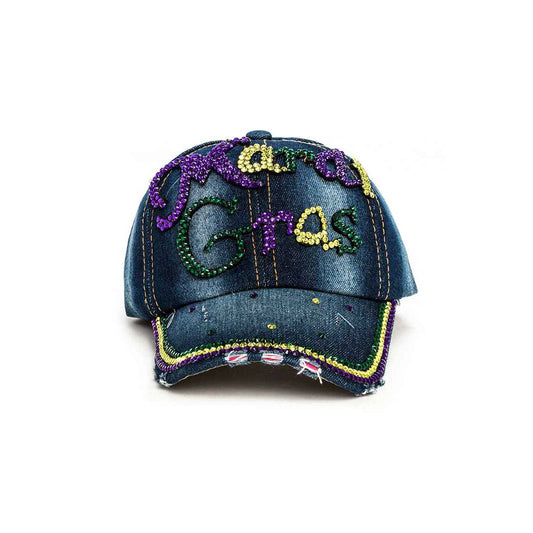 Crystal Mardi Gras Fashion Cap
