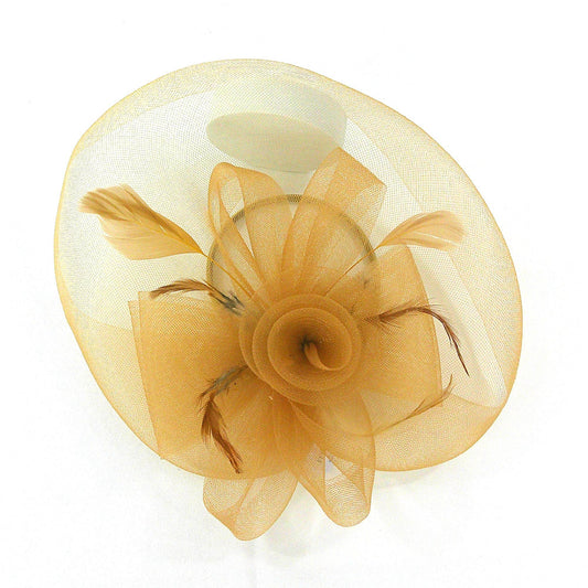 Fascinator Kentucky Derby & Tea Party Flower Feather Hat