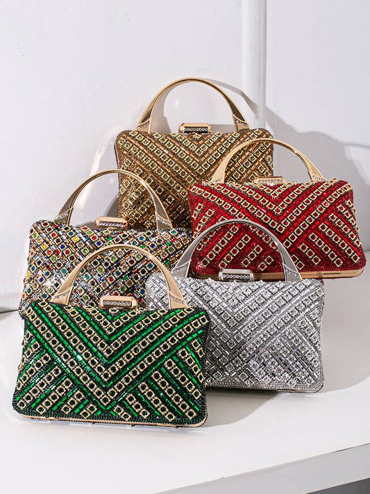 Women's High-End Diamond-Studded Banquet Handbag