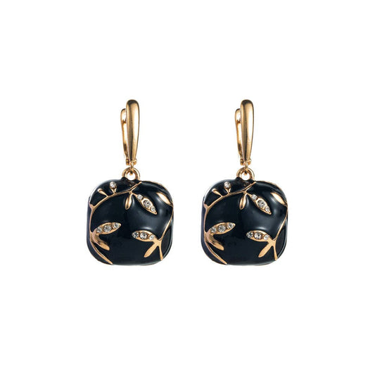 Geometric Alloy Drop Earrings Stylish Casual Vintage Jewelry