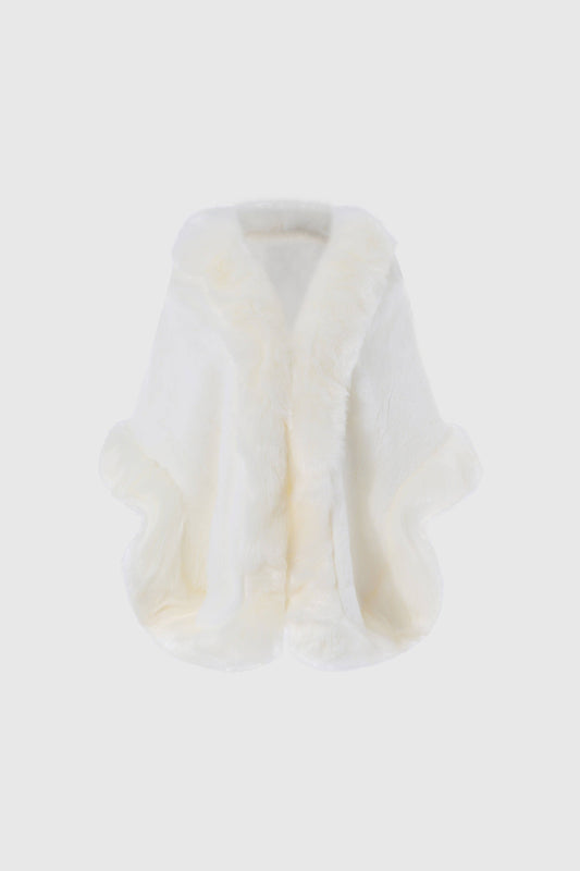 Gorgeous Faux Fur Wrap Evening Cape