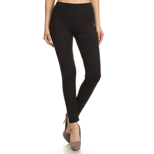 Buttery Soft High Waist Solid Leggings: Black / ONE