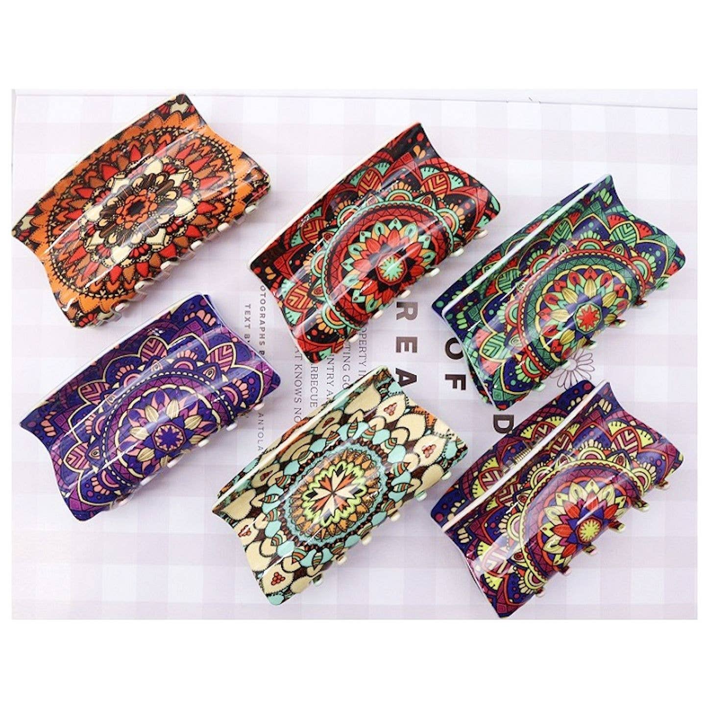 Sophisticated Pattern Rectangle Chic Hair Claws