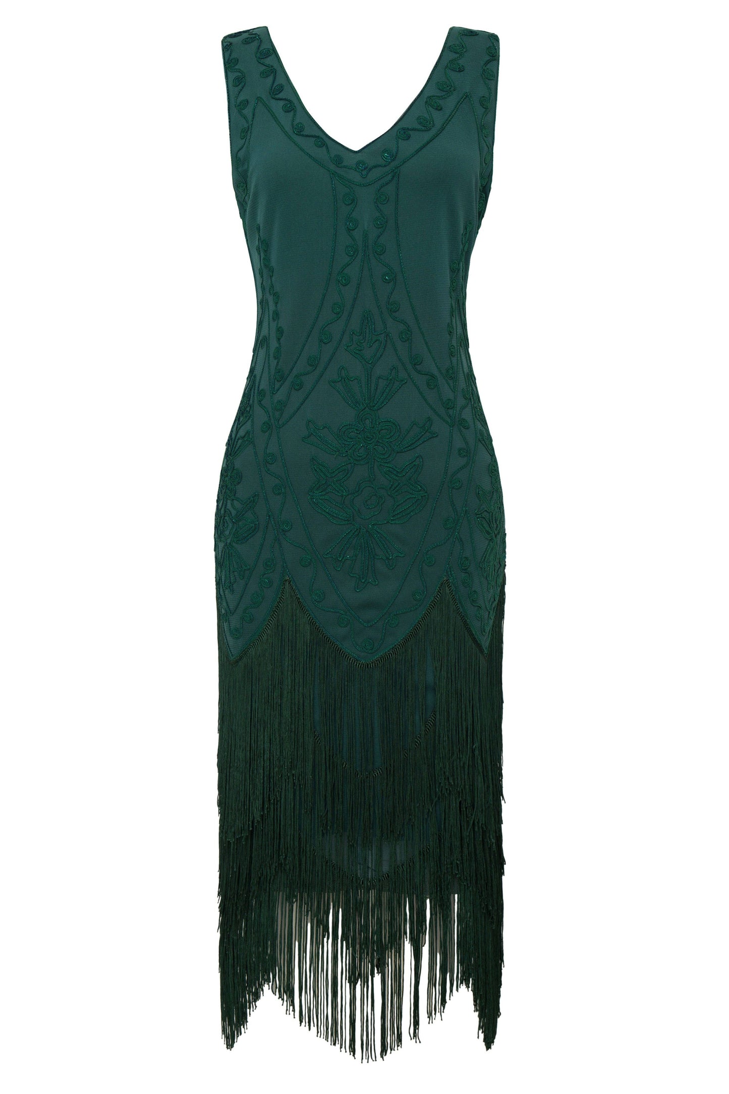 Embroidery Retro Midi Flapper Dress