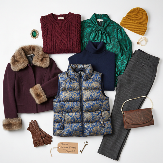 Winter Mystery Bundle Size 6-8 curated pre-loved winter clothing