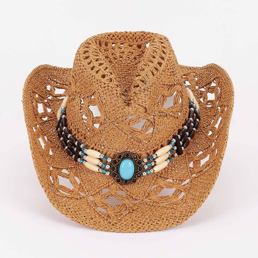 Faux Straw Cowboy Hat: KH