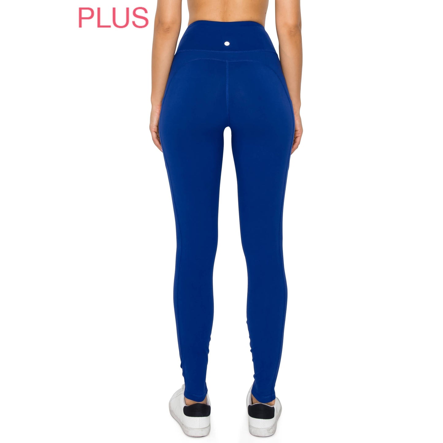 Plus Size Premium High Waist Solid Activewear Leggings: Charcoal