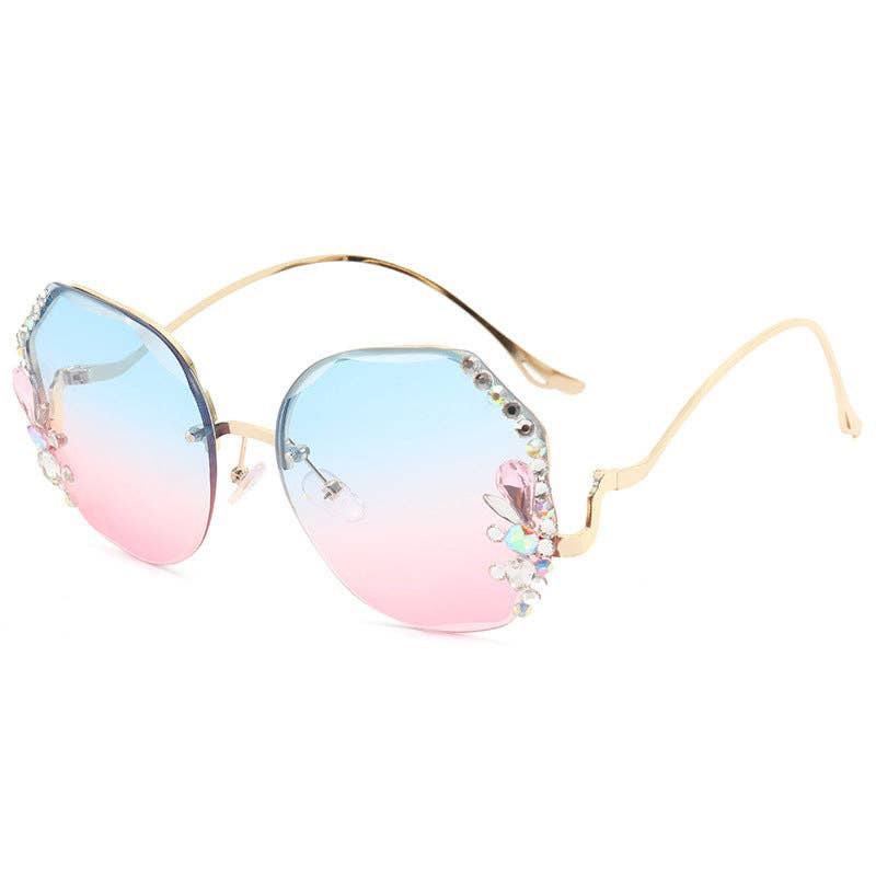 Trendy Oval Frame Sunglasses with UV Protection