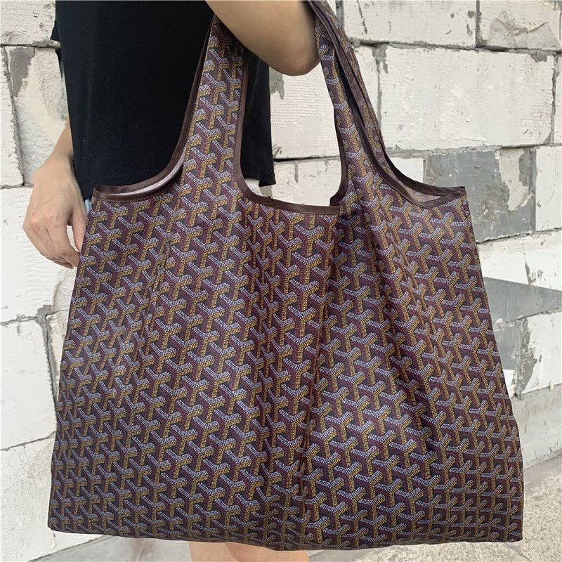 Large Capacity Single Shoulder Shopping Bag With Print
