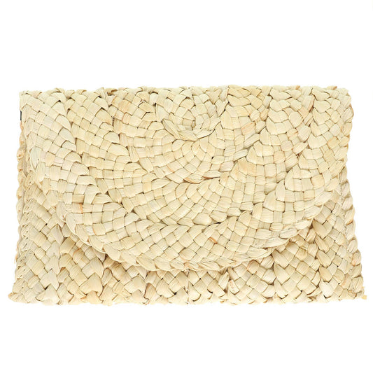 Straw Woven Raffia Clutch Handbag