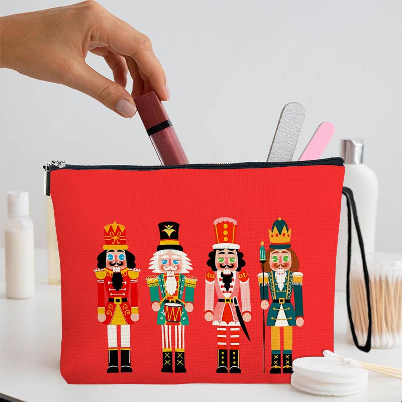 Christmas Nutcracker Print makeup bag