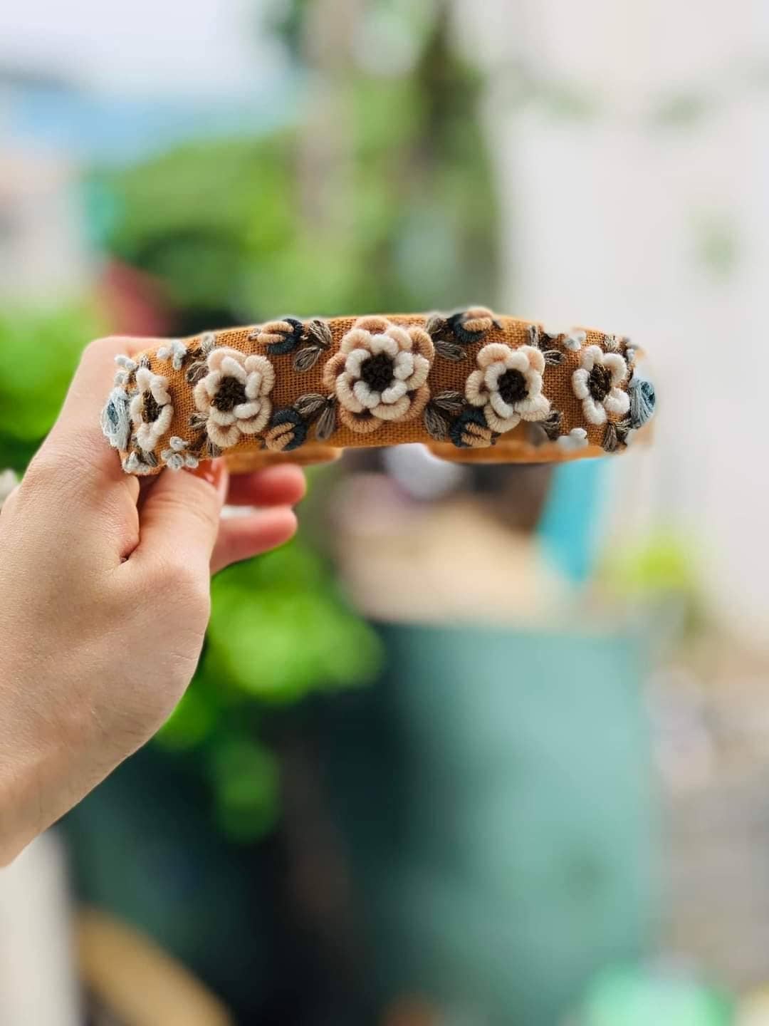 Floral Embroidered Headband, Charlotte Collection ✅