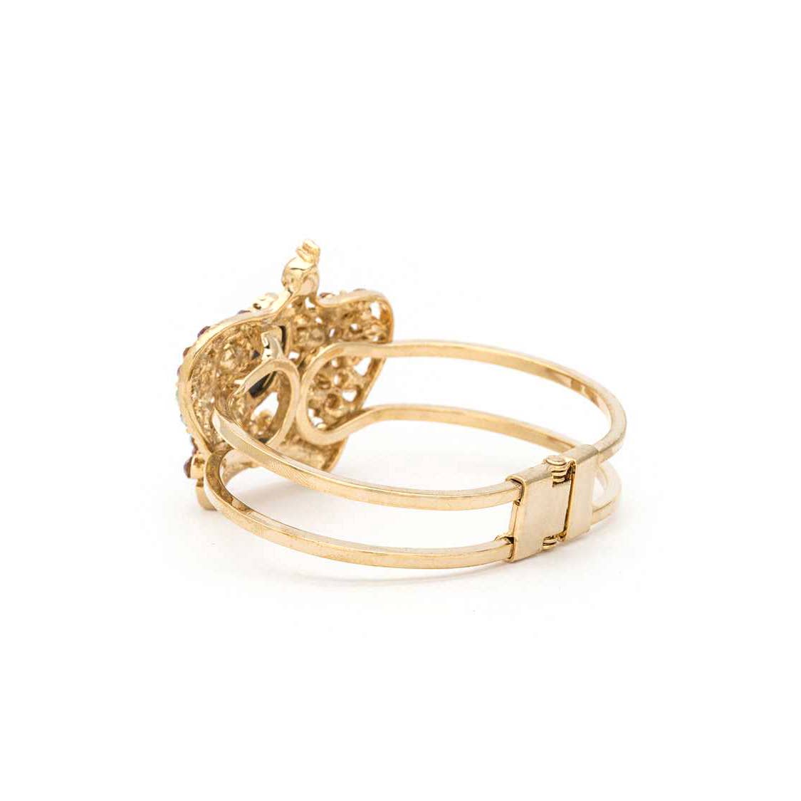 Crystal Crown Hinge Bangle