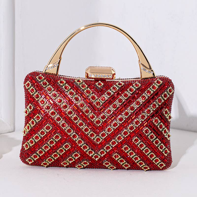 Women's High-End Diamond-Studded Banquet Handbag