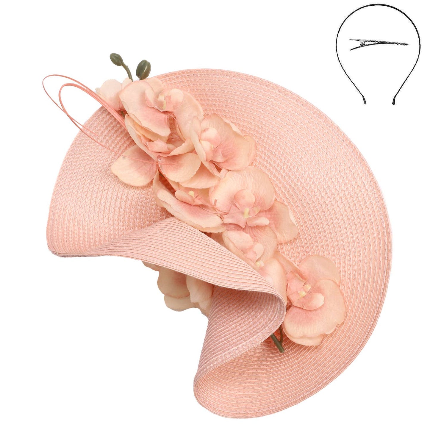 Fashion Fascinator with Orchid Flower