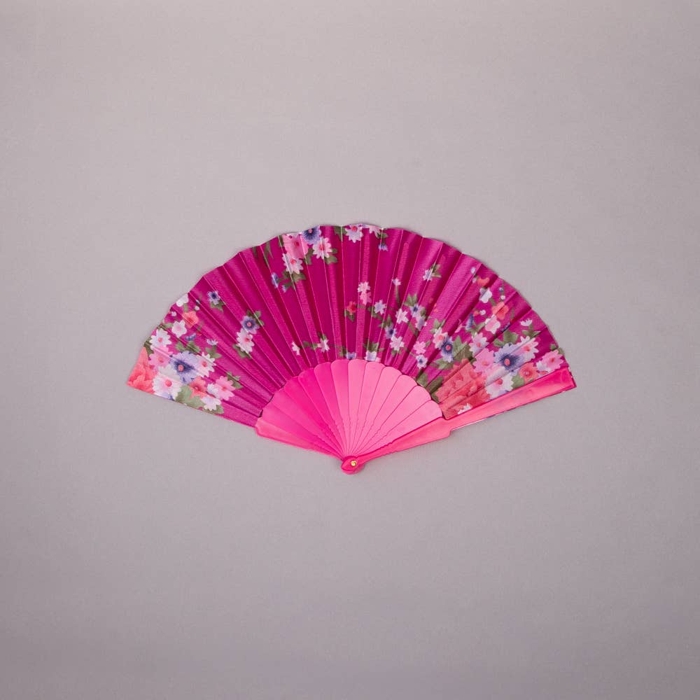 12 Pc Floral Botanical Print Fan Set