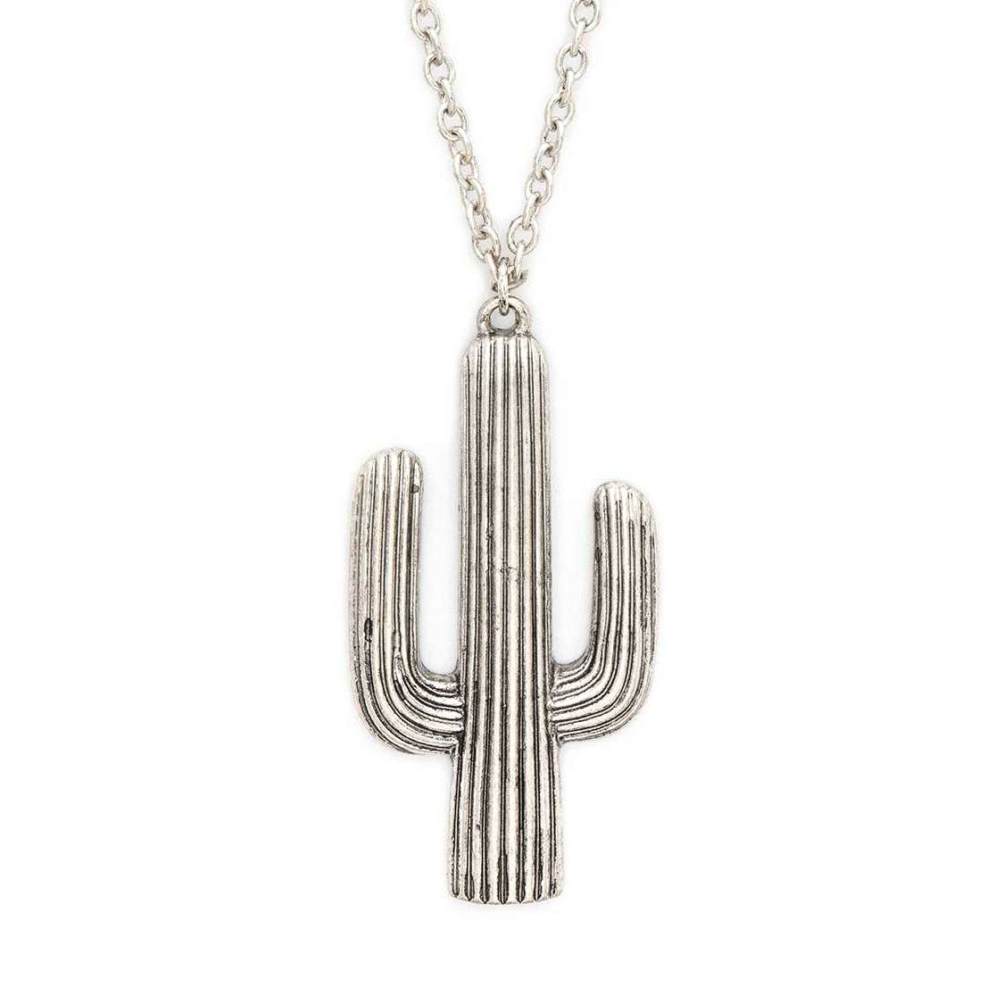 Vintage Inspired Cactus Pendant Necklace Set