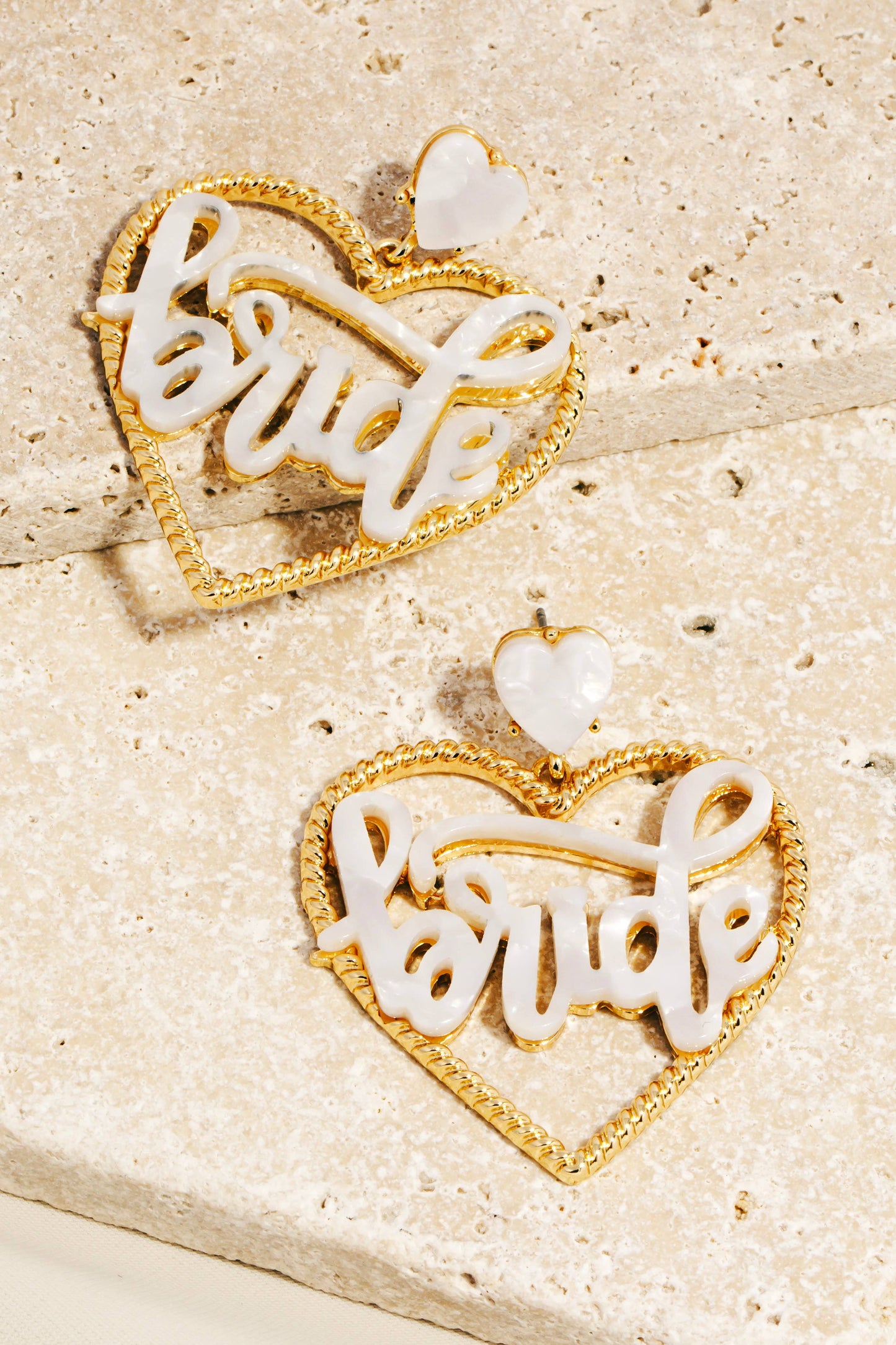 Heart Bride Drop Earrings