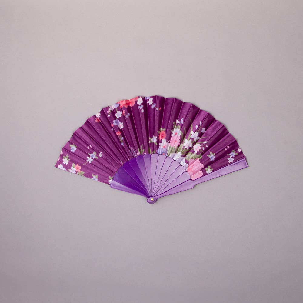 12 Pc Floral Botanical Print Fan Set