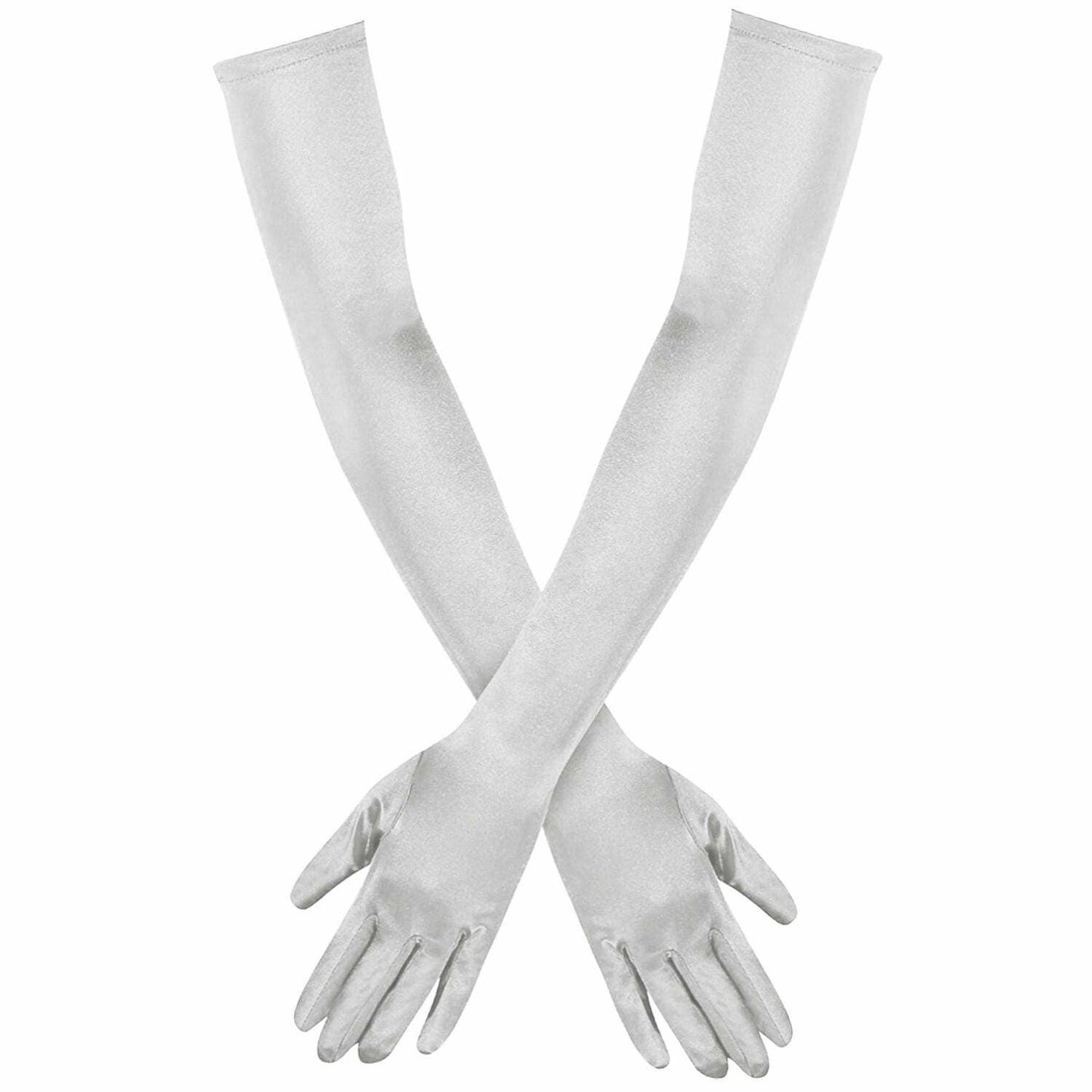 23 Inch Opera Length Satin Gloves – Gatsby Flapper 1920s Gloves