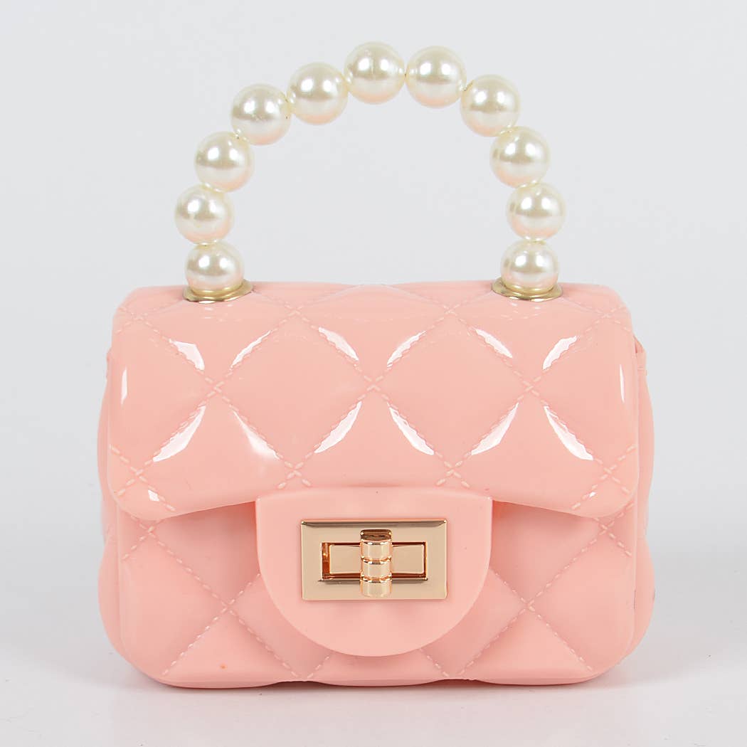 Jelly Shiney Mini Bag W Imitation Pearl Handle