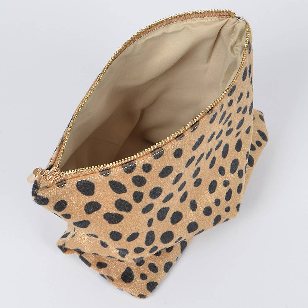 Faux Leo Skin Folded Bag