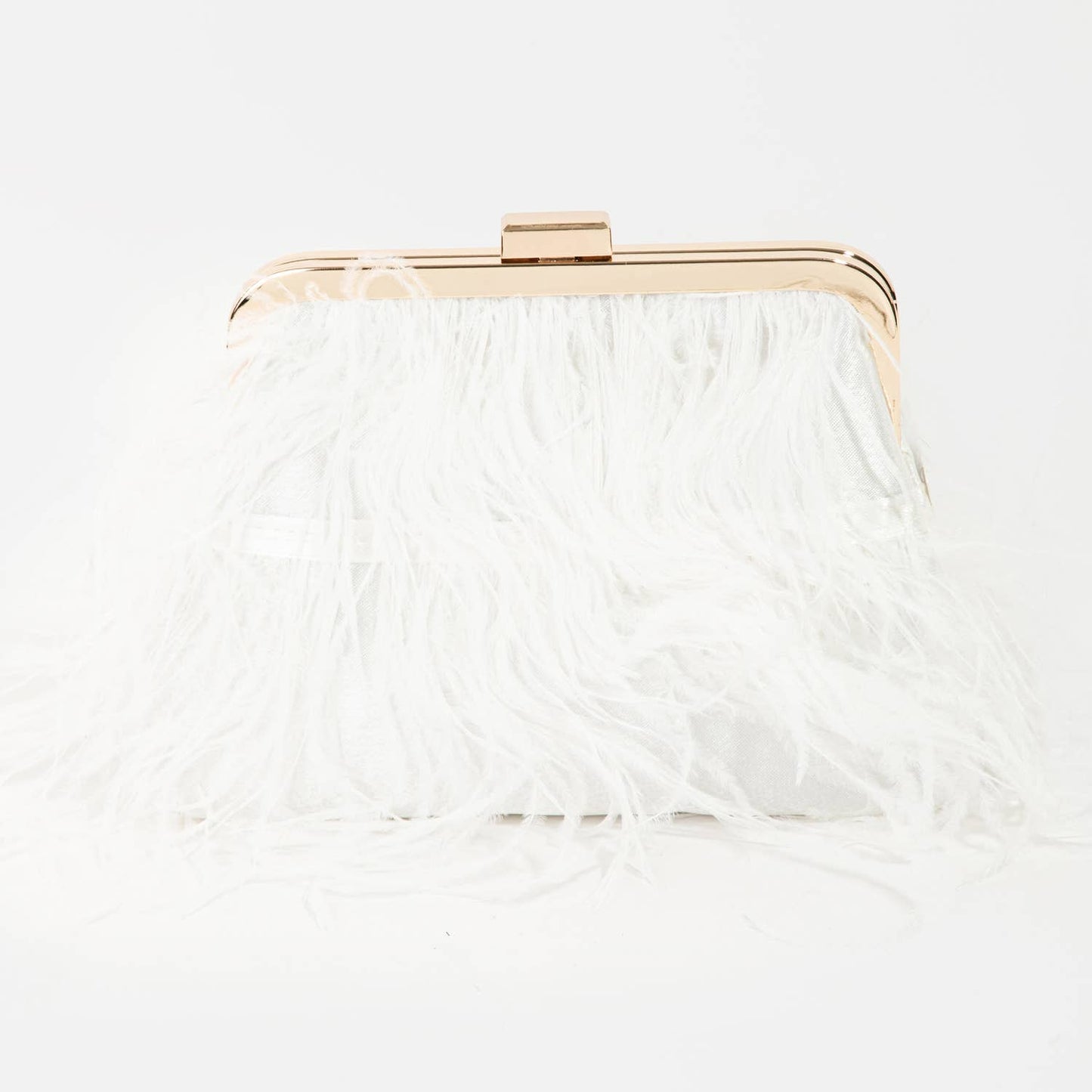 Feather Fringe Clutch Bag