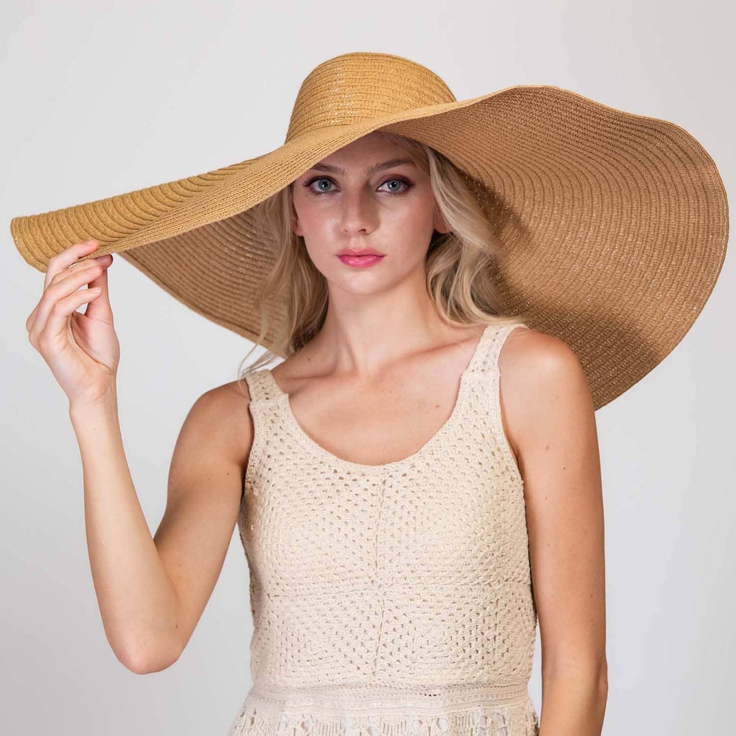 Floppy Oversized Wide Brim Paper Braid Sun Hat