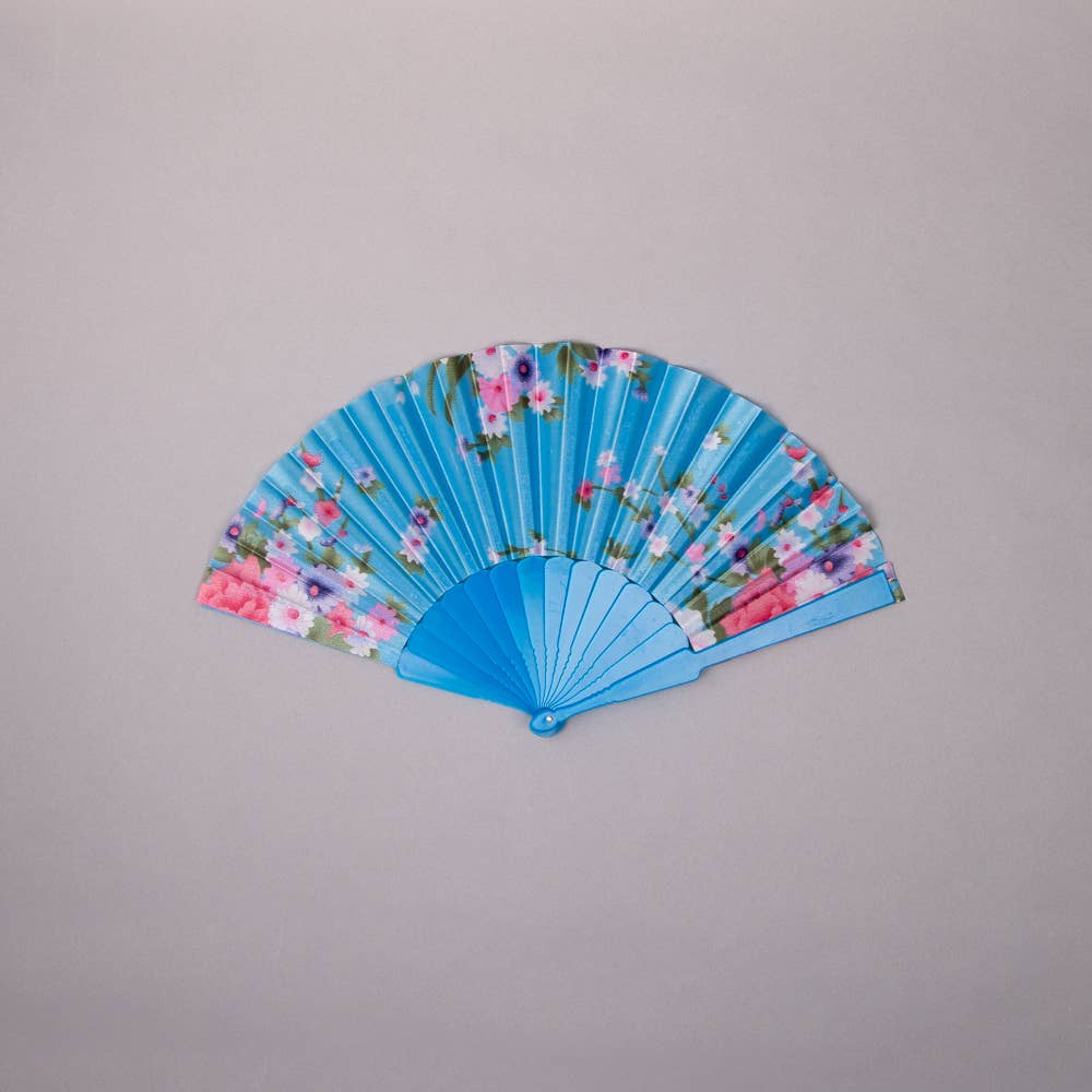 12 Pc Floral Botanical Print Fan Set