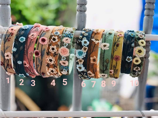 Floral Embroidered Headband, Charlotte Collection ✅