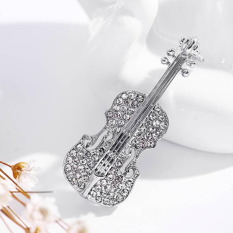 Fashion Personalized Violin Brooch