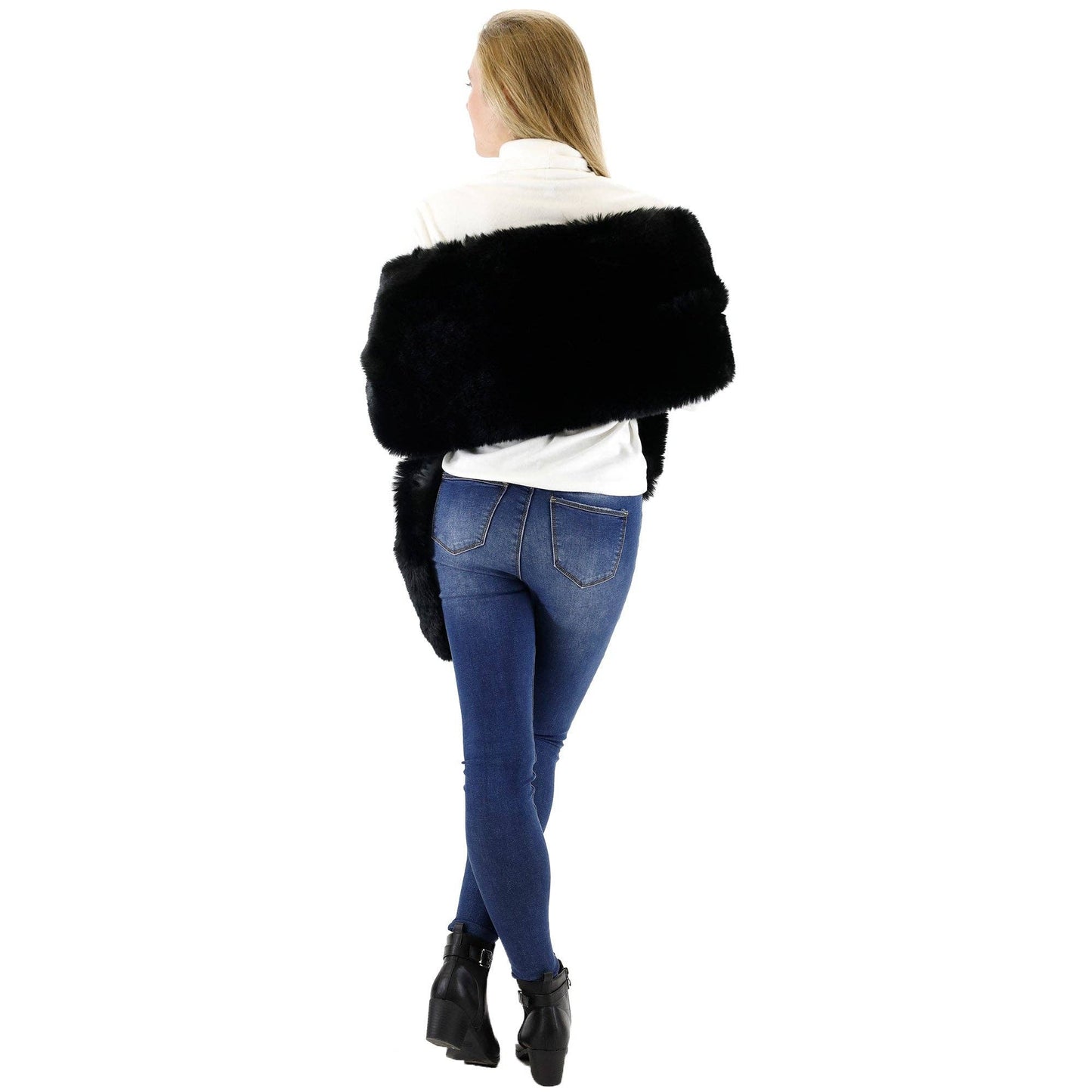 Mink Fur Shawl Wide