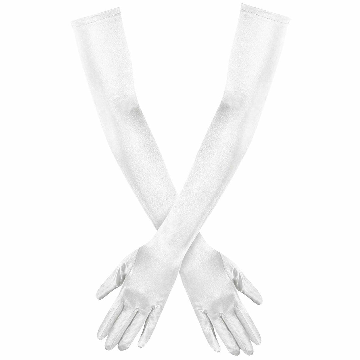 23 Inch Opera Length Satin Gloves – Gatsby Flapper 1920s Gloves