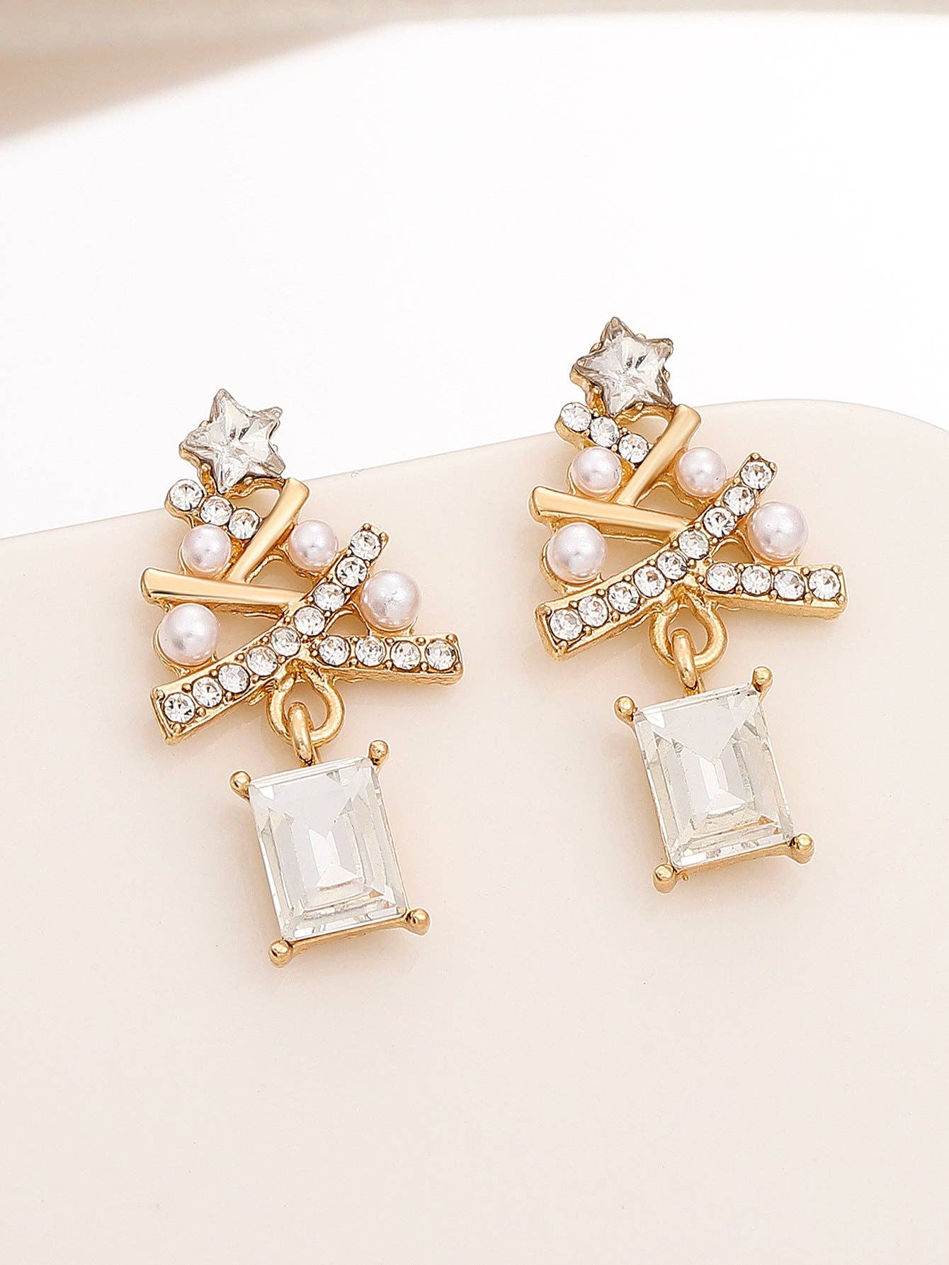 Luxury Colorful Christmas Tree Ear Studs for Women