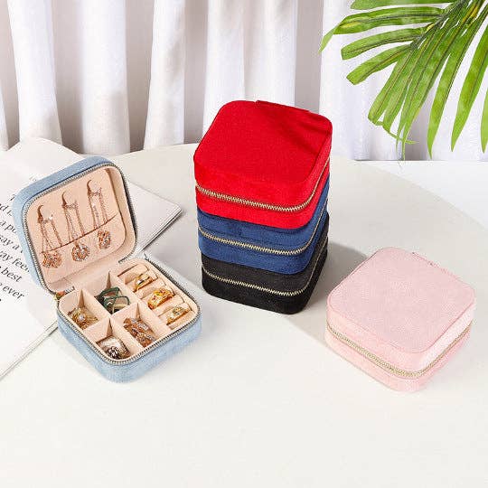Fashionable Velvet Jewelry Storage Box