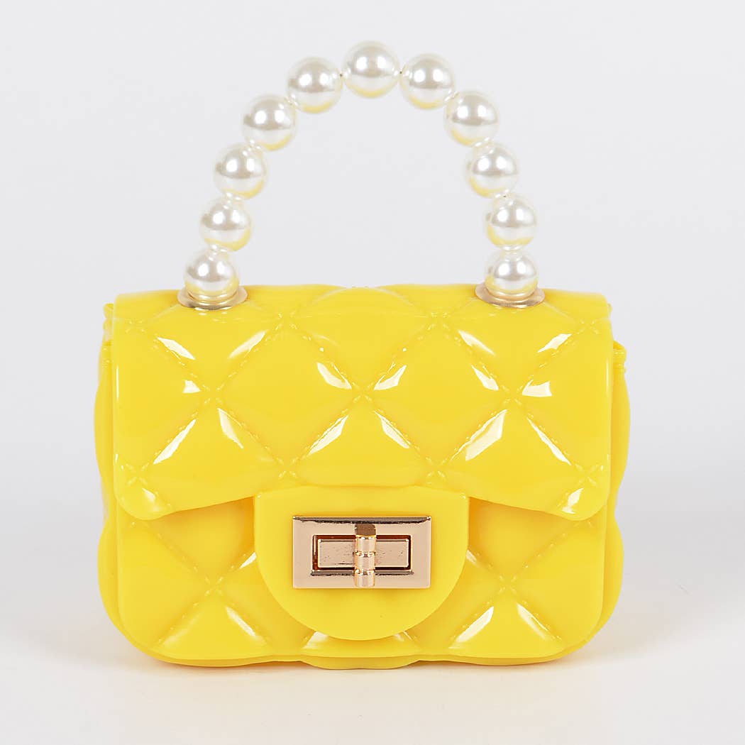 Jelly Shiney Mini Bag W Imitation Pearl Handle