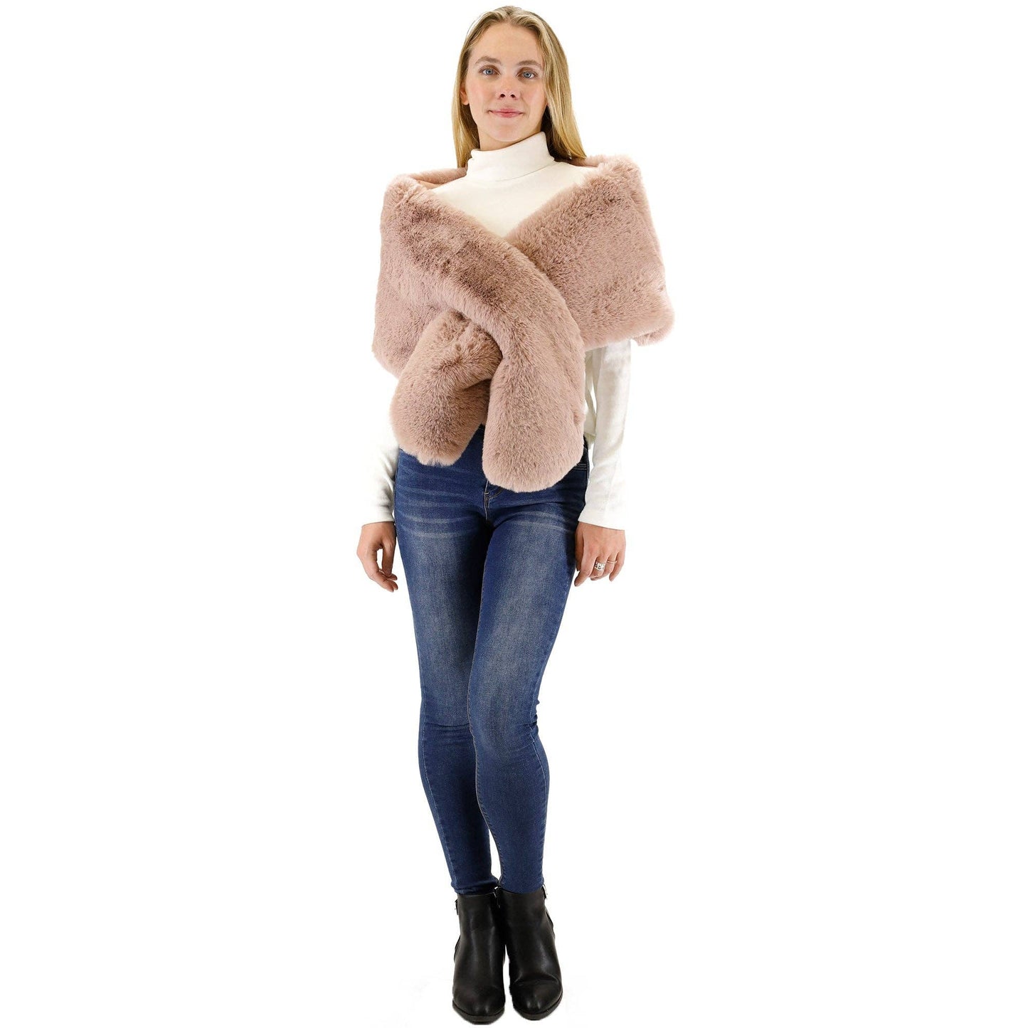 Mink Fur Shawl Wide