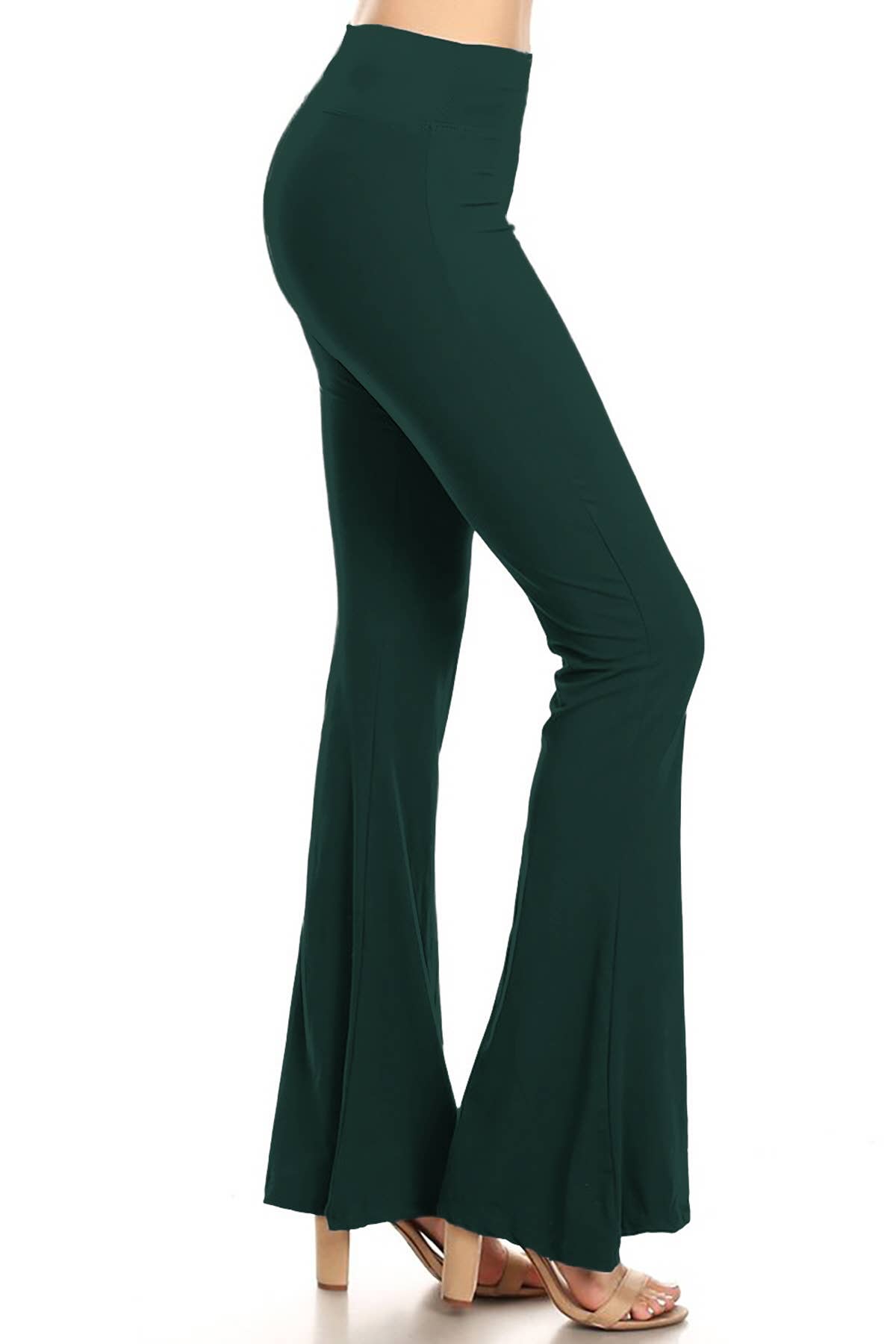 Buttery Soft High Waist Solid Palazzo Pants: Black / S