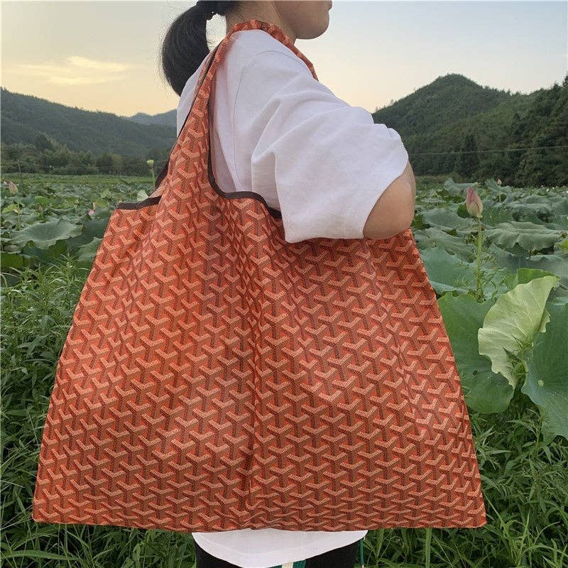 Large Capacity Single Shoulder Shopping Bag With Print