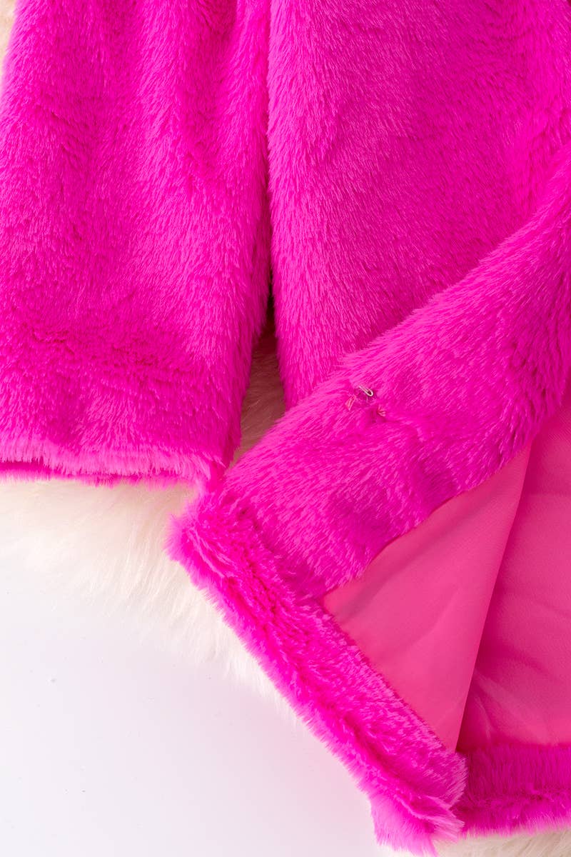 Fuchsia fur cardigan.TPG40856 JEANN: 2XL