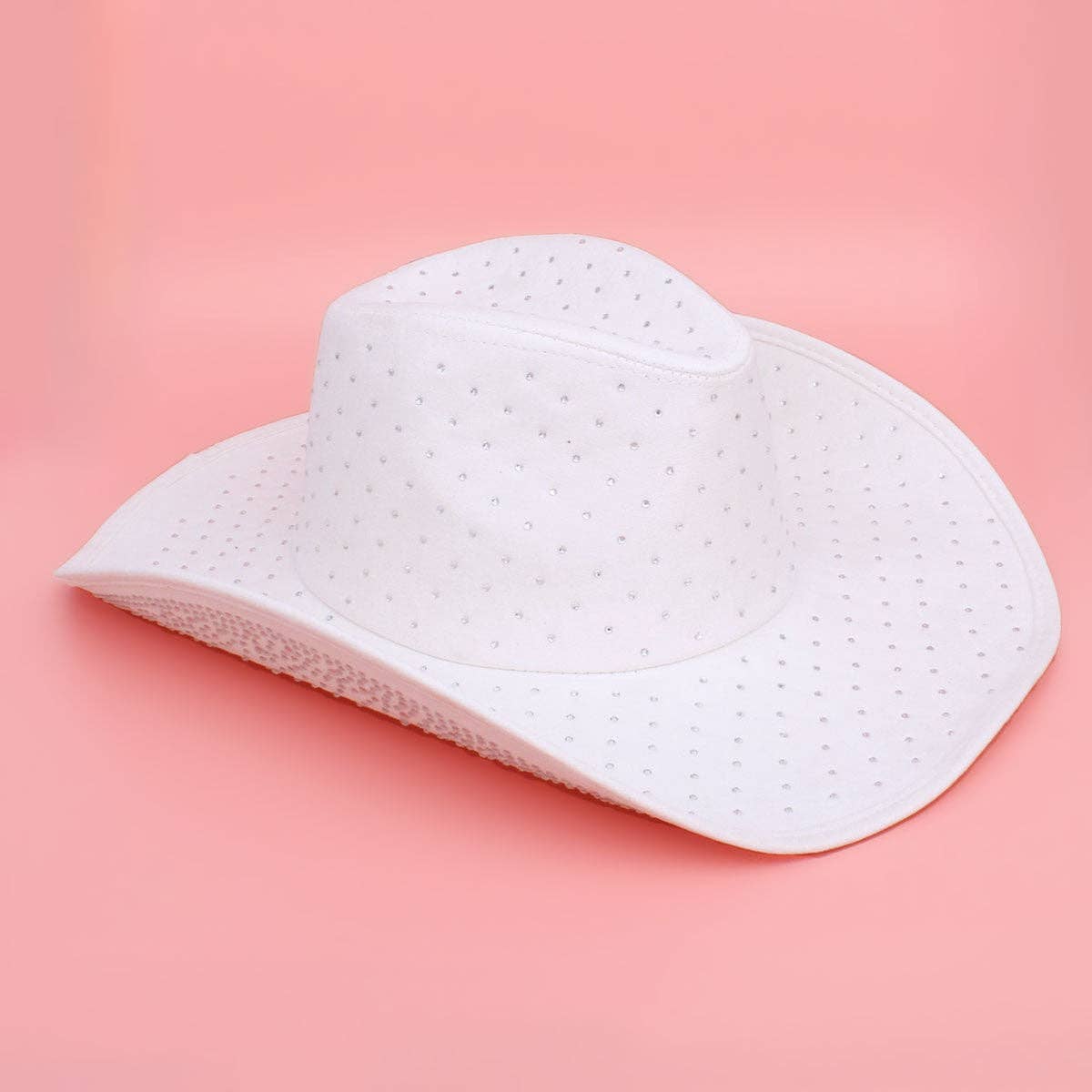 Cowboy Hat White Rhinestone Cowgirl Fashion Hat