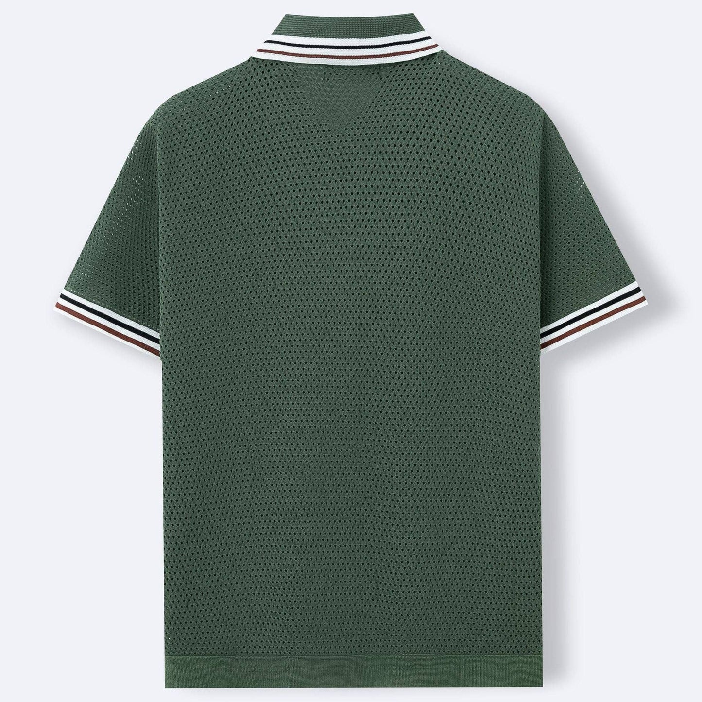 Men's Knitted Cardigan Summer Stripe Polo Shirt
