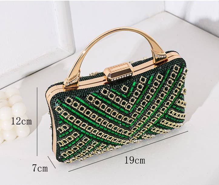 Women's High-End Diamond-Studded Banquet Handbag